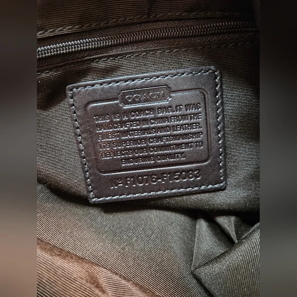 Vintage Coach Signature Soho Shoulder Hobo Bag Brown/Khaki Purse F15083 - Picture 13 of 16